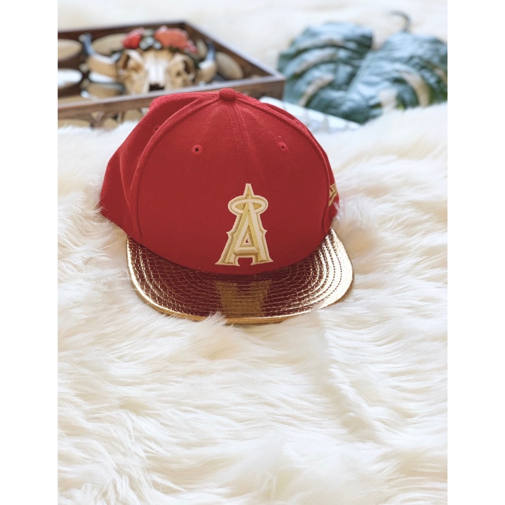 RARE LOS ANGELES ANGELS | SNAKESKIN GOLD | 59FIFTY